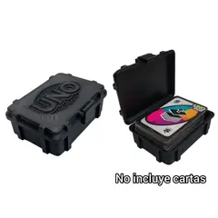 GENERICO - Estuche plástico para juego de cartas de UNO negro