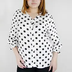 L Y H - Blusa Para Mujer Manga 34 Blanco Marca L&H