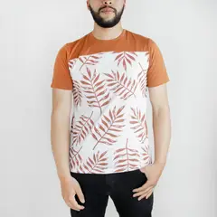 L Y H - Camiseta Para Hombre Manga Corta Naranjo Marca L&H