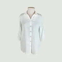 L Y H - Blusa Para Mujer Manga 34 Blanco Marca L&H