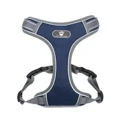 GENERICO - Arnés Razas Medianas y Grandes Chaleco Reflectivo Azul Oscuro M