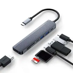 LINKON - Hub Adaptador Multipuerto Usb C 7 En 1 Macbook Win-