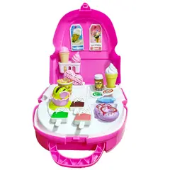 GENERICO - Set Kit Heladeria Conos Bolso Morral Plastilina Juguete