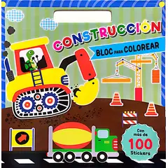 LEXUS - Libro Infantil Colorear Construcciòn 100 Pegatinas Niños