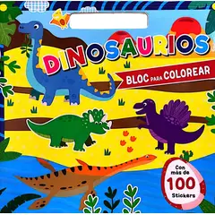 LEXUS - Libro Infantil Para Colorear Dinosaurios 100 Pegatinas Niños