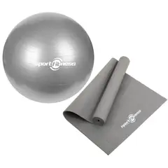 SPORTFITNESS - Mat Yoga + Pelota 65cm Pilates Gimnasia Gym