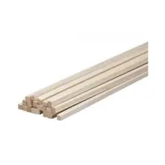 GARABATOS - Palo De Balso Madera Cuadrado De 1,5 Mm X 20 Uds