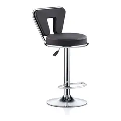 MOBLIHOUSE - Silla Bar Espaldar En U Negro