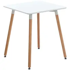 MOBLIHOUSE - Mesa Mdf Cuadrada Blanca 80cm Moblihouse_.