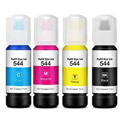 GENERICO - 4 Tintas Color Para Epson 504/544 L1110 L5590 L3250 L3210