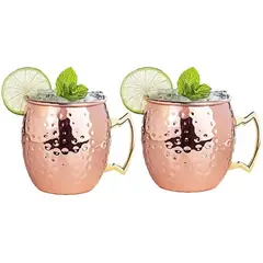 ONE PIXEL - Mug Vasos Cobre Set De 2 Tazas Moscow Mule Coctel