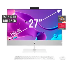 HP - TODO EN UNO AMD RYZEN 5-5500U SSD 512GB RAM 32GB LED 27 FULL HD