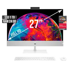HP - TODO EN UNO AMD RYZEN 5-5500U SSD 1TB RAM 24GB LED 27 FULL HD
