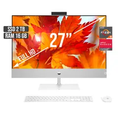 HP - TODO EN UNO AMD RYZEN 5-5500U SSD 2TB RAM 16GB LED 27 FULL HD