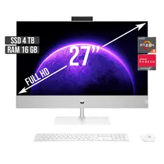 HP - TODO EN UNO AMD RYZEN 5-5500U SSD 4TB RAM 16GB LED 27 FULL HD