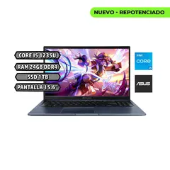 ASUS - Portatil Vivobook 15 CORE I5 1235U Ram 24GB Ssd 1TB 15.6 FHD QUIET BLUE COLOR X1504ZA