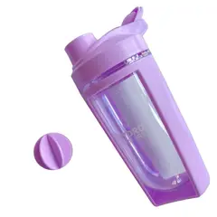 FIT AND FURY - Shaker botilito para proteina con base curva lila fitandfury