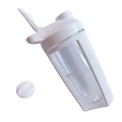 FIT AND FURY - Shaker para proteina con base blanco curva