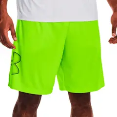UNDER ARMOUR - Pantaloneta Tech Graphic 10 In-Verde Limón