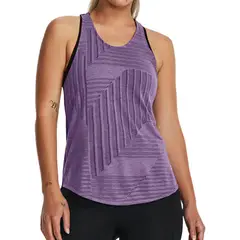 UNDER ARMOUR - Camiseta Esqueleto Streaker Mujer-Morado