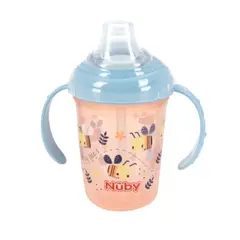 NUBY - Vaso De Iniciación - Valvula De Silicona 8 Onzas Abejitas