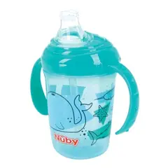 NUBY - Vaso De Iniciación - Valvula De Silicona 8 Oz Animalitos