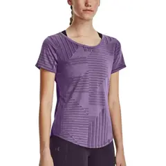 UNDER ARMOUR - Camiseta Streaker Mujer-Morado