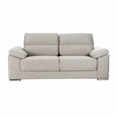 MUEBLES FIOTTI - Sofa 3 Puestos Beige Poliester Colza + gratis 2 fundas cojin