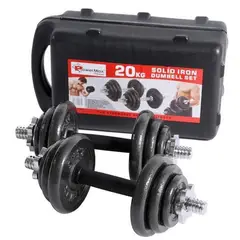GENERICO - Kit Mancuernas Pesas 20 Kilos + Estuche Gym