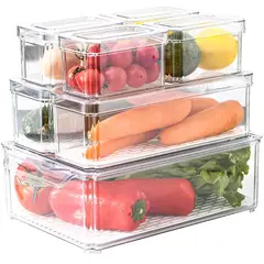 ONE PIXEL - Organizador Refrigerador Cocina Set 7 Contenedores Con Tapa