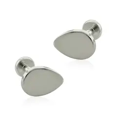 AGHA JEWELRY - Titanio Aretes piercing Gota Plana para lóbulo