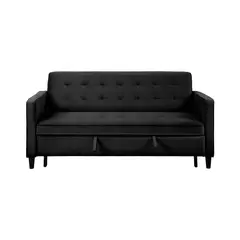 MAGIC CLASS - SOFÁ CAMA MODERNO ARAGON MICROFIBRA NEGRO