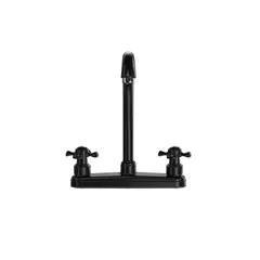 GRIVAL - Grifería Ultra Ahorradora para Lavaplatos de 8 pulgadas Balta negro cruceta