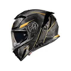 PREMIER - CASCO CARBON DEVIL BRILLANTE DORADO L