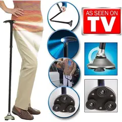 GENERICO - Baston Plegable Ajustable Con Luz Led Caminador Trusty Cane