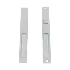 GENERICO - Cerradura Sencilla Doble Para Ventanas Corredizas Color Blanco
