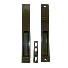 GENERICO - Cerradura Sencilla Doble Para Ventanas Corredizas Color Bronce