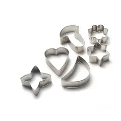 PRESS - Molde Cortadores de Galletas y Fondant Set 6 Und Acero Inox