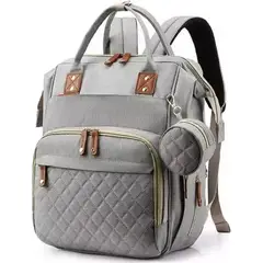 ONE PIXEL - Mochila Bolso Pañalera Bebé Gran Capacidad Con Llavero