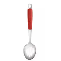CUISINART - Cuchara Ranurada Roja De Acero Inoxidable