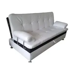 MAGIC CLASS - SOFÁ CAMA BAÚL MANILA ECOCUERO BLANCO