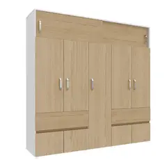 MADERKIT - Armario Bari Rovere Blanco