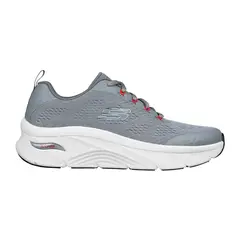 SKECHERS - TENIS GRIS PARA HOMBRE SK ARCH FIT D LUX SUMNER GRAY RED