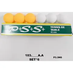 MAZUGI - Ping Pong X 6 Raquetas Deporte Juego Mesa Blanco Y Naranja