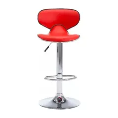 MOBLIHOUSE - Silla De Bar Negra Ajustable Altura Comoda Espaldar Barra