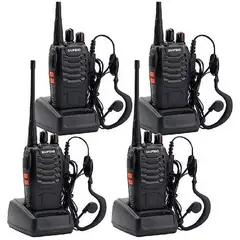 BAOFENG - Kit Boquitoquis Radio Telefono 888s X4 50km