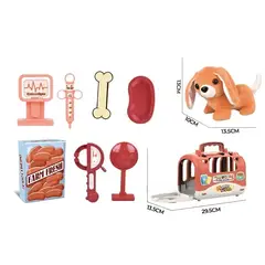 OX TOYS - Set de mascota con guacal, perro, accesorios comida.OP24087