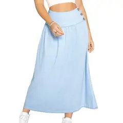 ATYPICAL - Falda Larga Mujer Azul 93583