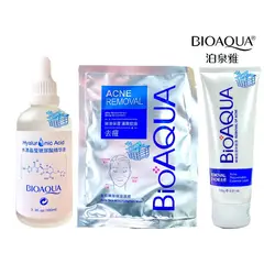 BIOAQUA - Kit x 3 anti acne y acido hialuronico