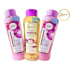 ANYELUZ - 1 Shampoo y 2 acondicionador de cebolla